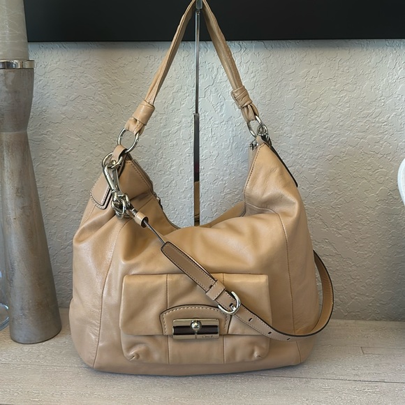 Coach Kristin Taupe Large Hobo Crossbody  Style 14769 - Picture 1 of 13